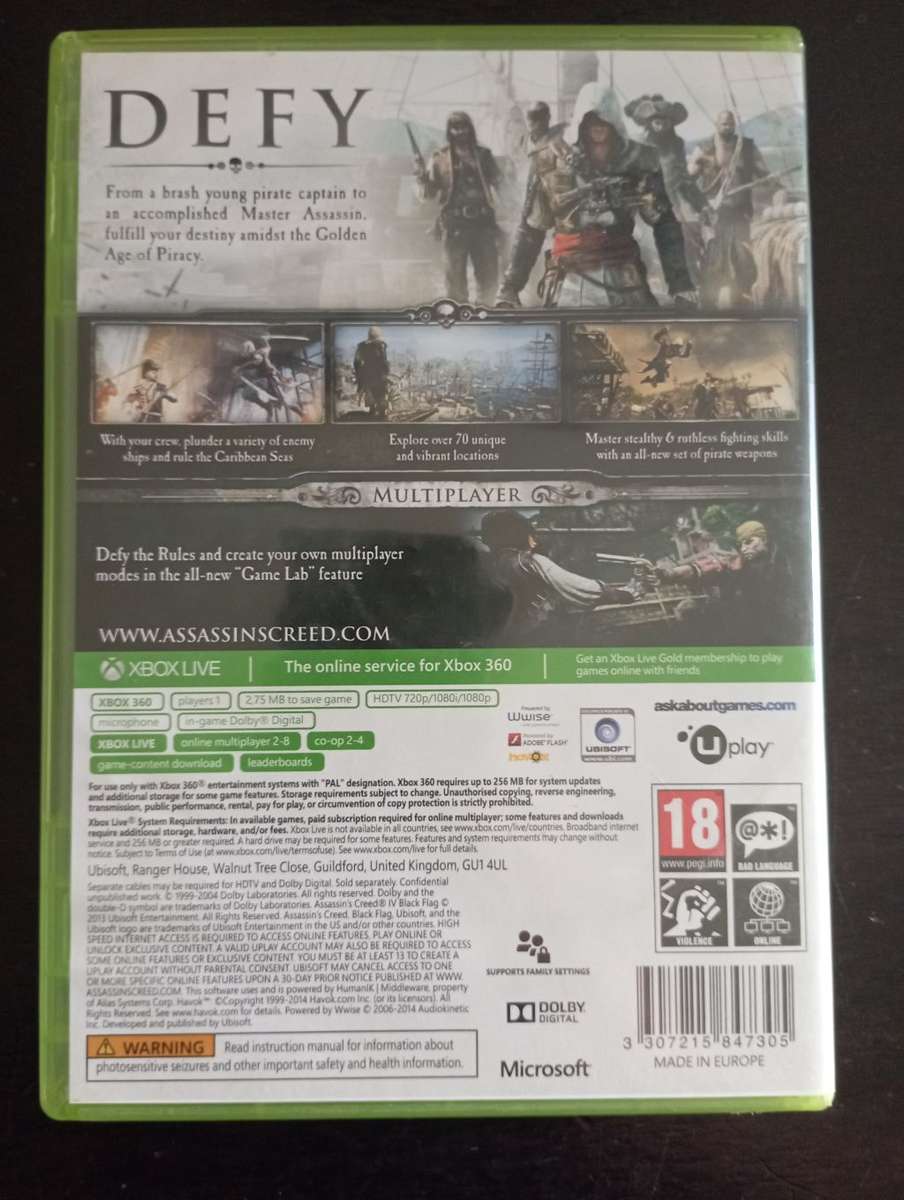 Assassin`s Creed IV: Black Flag [X360]  **CIB**
